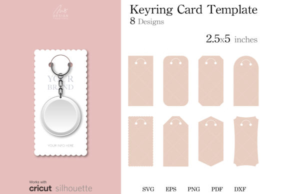 8 Keyring Display Card Templates SVG: Packaging That Sells