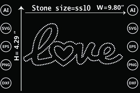 Crafting with Sparkle: The Love Rhinestone Templates Design