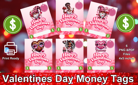 Creative Cash Gifting with Valentine's Day Money Tag Templates