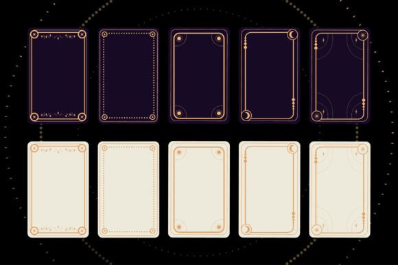 Elevate Your Designs with a Tarot Frame Templates Set