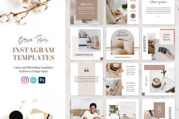 Elevate Your Feed: Stylish Canva Instagram Templates in Brown Tones
