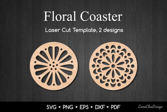 Elevate Your Projects with These 2 Decorative Floral Coaster Templates