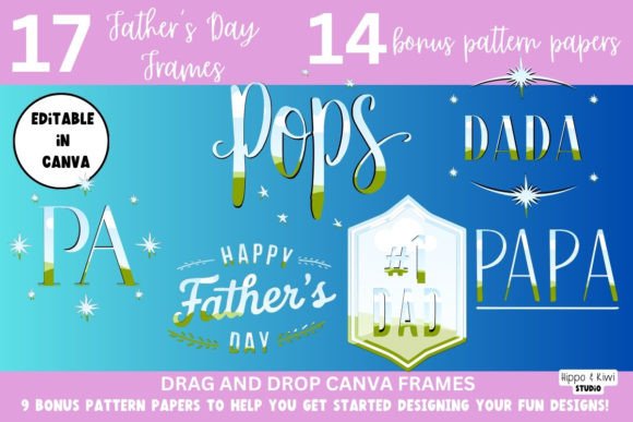 Father's Day Canva Frame Templates 2: Create Custom Designs