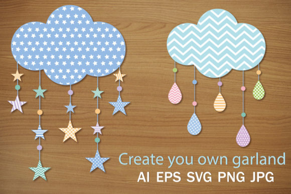 Whimsical Design Elements: A Set of Templates for Creating Garlands